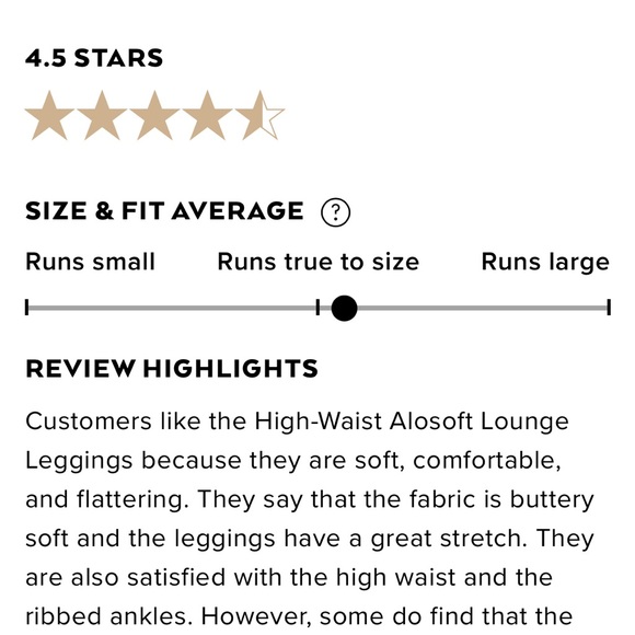 High-Waist Alosoft Lounge Legging Size L 12-14 - Picture 4 of 7